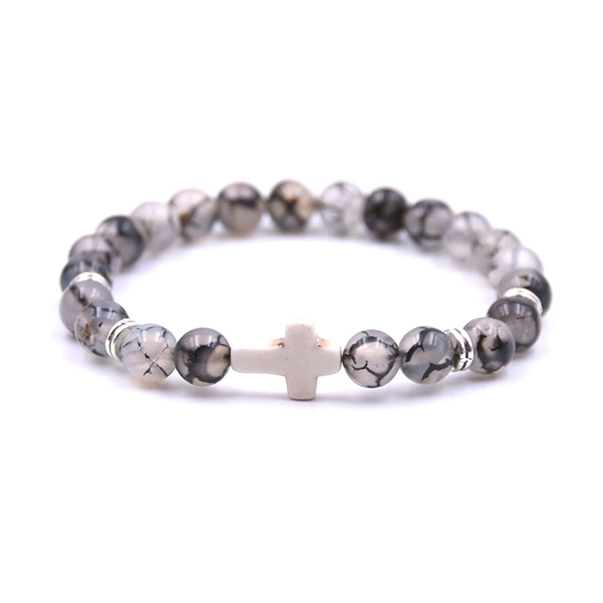Bracelet with cross and beads shop